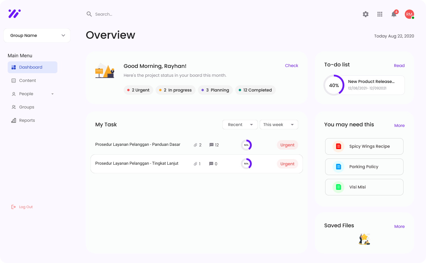 Onboarding Dashboard Preview